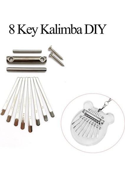 Thumb Piano Köprüsü Eyer 8 Tuşlar Set Kit Için Kalimba Dıy Yedek Parçalar (Yurt Dışından)