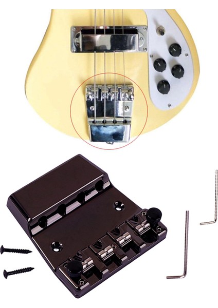 4-String Guitar Için Bas Gitar Köprüsü, Kurulumu ve Kullanımı Kolay ve Yenileme (Yurt Dışından)