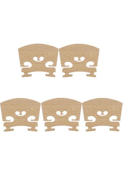 4x 5pcs Akçaağaç Ahşap Keman Köprüsü 4/4 Tam Boyu Keman Aksesuar Eexquısıte 4 Pc (Yurt Dışından)