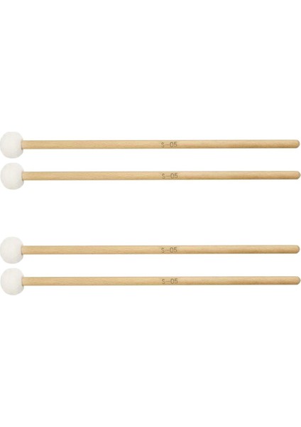 4 Çocuk Seti Timpani Davul Çubukları Çırpıcı Ahşap Kolu Müzik Aksesuarları (Yurt Dışından)