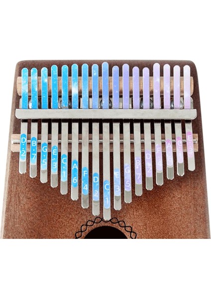 Afrika Kalimba Ölçekli Not Anahtar Logo Sticker Parçaları Acemi Öğrenci Yıldızlı Gökyüzü Için (Yurt Dışından) fiyatları