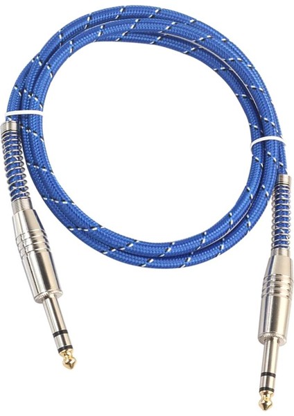 2x 6.35MM (1/4 ") Trs Gitar Bass Için Erkek -Erkek Kablolar Etkisi Mikrofon (Yurt Dışından)