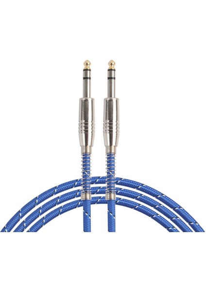 2x 6.35MM (1/4 ") Trs Gitar Bass Için Erkek -Erkek Kablolar Etkisi Mikrofon (Yurt Dışından)