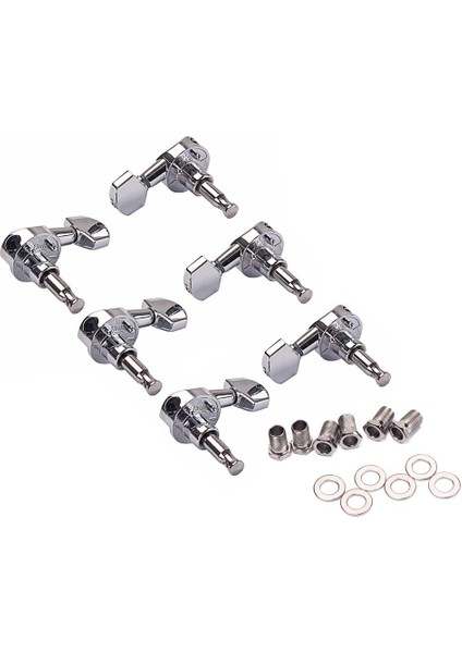 6x 3R3L Gitar Tuning Pegs Tuner Akustik Elektro Gitar Parçaları Chrome (Yurt Dışından)