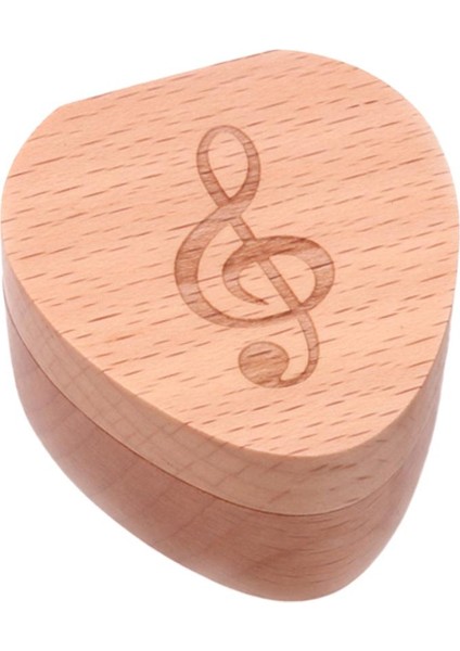 Ahşap Kalp Şeklinde Gitar Pick Plectrum Tutucu Kutusu Için 4 Adet Pick Tutun (Yurt Dışından) fiyatları