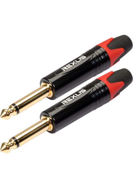 6pcs 1/4 Inç 6.35MM Mono Mikrofon Tapası Gitar Ses Kablosu Konektörleri (Yurt Dışından)