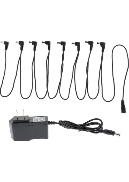 1 - 8 Elektro Gitar Etkisi Pedal Splitter Kablo Kordon 9V1A Güç Adaptörü (Yurt Dışından) modelleri