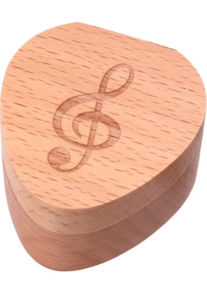 Ahşap Kalp Şeklinde Gitar Pick Plectrum Tutucu Kutusu Için 4 Adet Pick Tutun (Yurt Dışından) modelleri