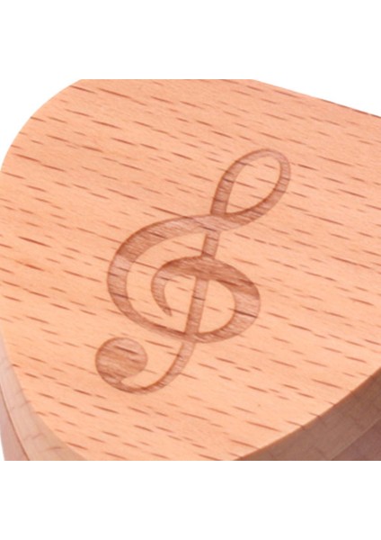 Ahşap Kalp Şeklinde Gitar Pick Plectrum Tutucu Kutusu Için 4 Adet Pick Tutun (Yurt Dışından) fırsatları