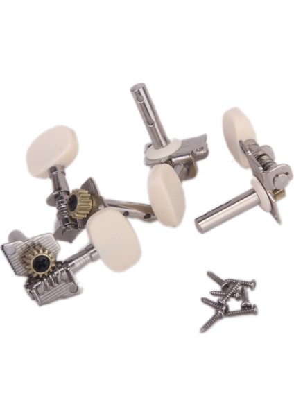 4 Adet Elektro Gitar Bas Tuning Pegs Makine Kafaları 2r 2l - Gümüş (Yurt Dışından)