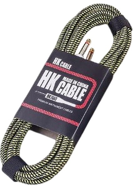Gitar Kablosu Amp Kordon 1/4 Inç Ts Kablosu Mandolin Klavye Pro Ses Için 5 M (Yurt Dışından)