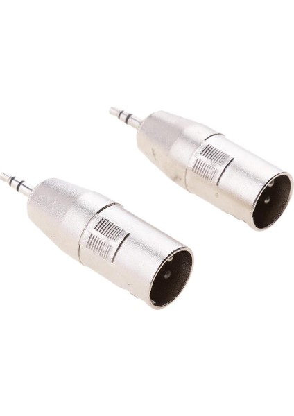 2x 3,5mm Mini Erkek Trs - Xlr 3 Pın Mali Mikrofone Mıc Ses Adaptörü (Yurt Dışından)