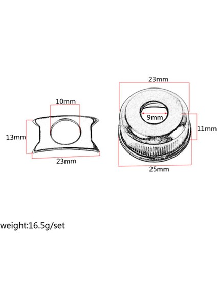 6.35MM 1/4 Tl Gitar Parçaları Için Gümüş Jack Stereo Çıkış Soketi (Yurt Dışından)