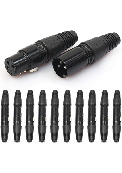 10 Sera 3pin Xlr Dişi Tapa Ses Mikrofonu Ses Konnektörü (Yurt Dışından)