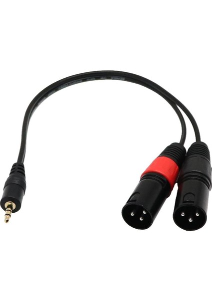 3.5mm Trs - Xlr Adaptör Kablosu Çift Xlr Ila 3.5mm 1/8 "trs Yardımcı (Yurt Dışından)