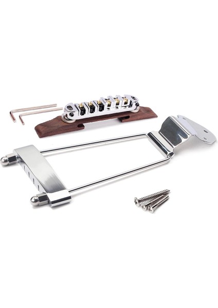 Exquisite 6 String Archtop Caz Gitar Trapez Tailpiece Saddle Köprüsü Seti Krom (Yurt Dışından)