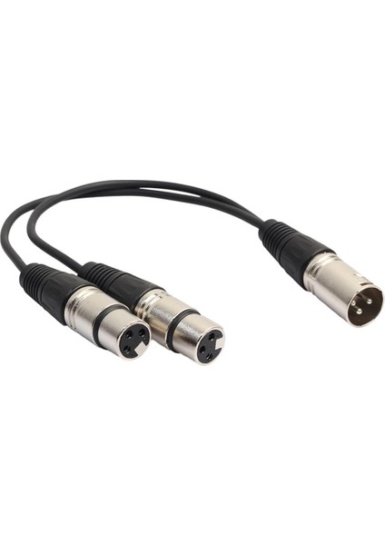 Xlr Yama Kablosu Erkek To 2 Dişi Ses Mikrofonu Y Ayırıcı Adaptörü 1 Feet (Yurt Dışından)