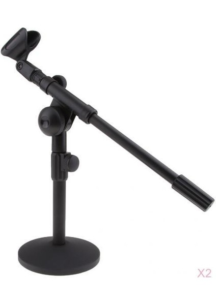 Dinamik Kondenser Mikrofonlar Için Bom Kol 13 Inç ile 2 x Mikrofon Stand (Yurt Dışından)
