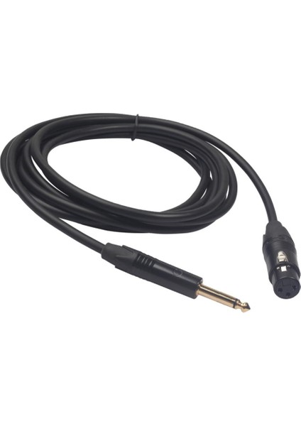 Mikrofon Kablosu - Xlr Dişi - Kriko 6.35 / 6.5 mm (1/4 '') Erkek Fiş 3 Metre (Yurt Dışından)