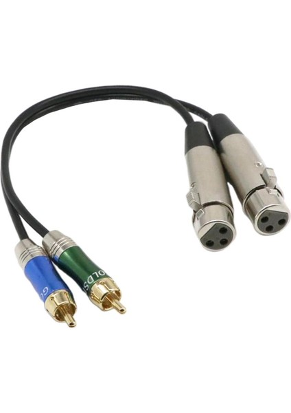 1ft 2 Xlr Dişi -2 Rca Erkek Yama Kablosu -Dual Xlrf -Çift Rca Ses Kablosu (Yurt Dışından) fiyatları