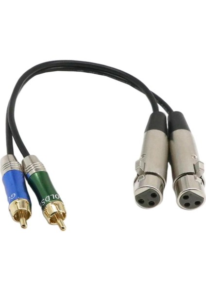 1ft 2 Xlr Dişi -2 Rca Erkek Yama Kablosu -Dual Xlrf -Çift Rca Ses Kablosu (Yurt Dışından) modelleri