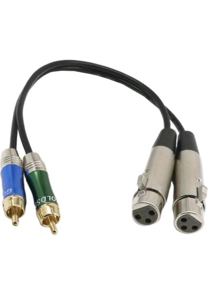 1ft 2 Xlr Dişi -2 Rca Erkek Yama Kablosu -Dual Xlrf -Çift Rca Ses Kablosu (Yurt Dışından) fırsatları