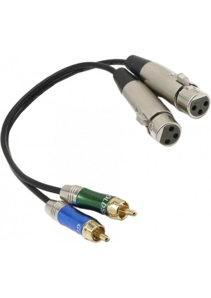 1ft 2 Xlr Dişi -2 Rca Erkek Yama Kablosu -Dual Xlrf -Çift Rca Ses Kablosu (Yurt Dışından) indirimleri