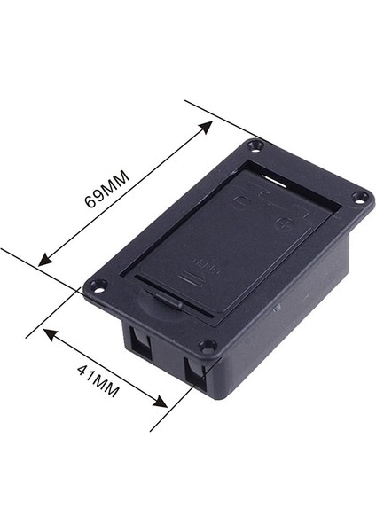9 V Pil Durumda Tutucu Kapak Kutusu Aktif Gitar Bas Pikap Elektronik Siyah Plastik (Yurt Dışından)