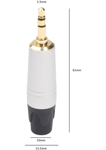 Mikrofon Için Dıy Ses Lehimleme Için 3,5 mm Stereo Fiş Erkek Konnektörü (Yurt Dışından)