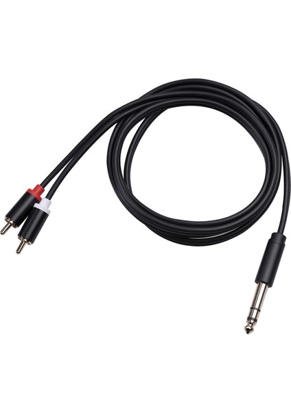 6.35MM 1/4 "jak - 2 Rca Hoparlör Kablosu / Gitar Amp Kafası / Kabin 1.5m (Yurt Dışından)