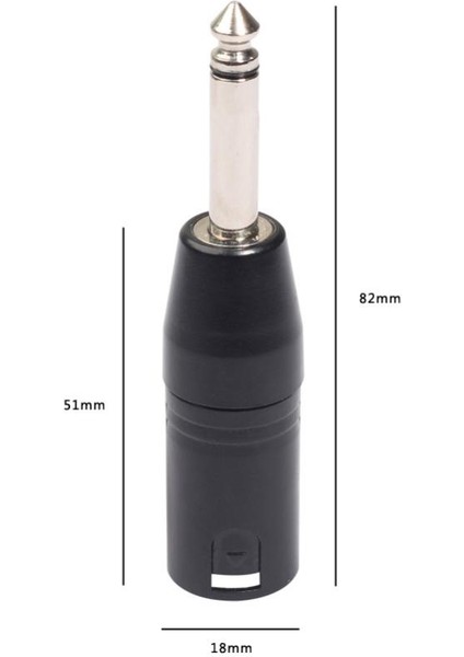 3 Pin Xlr Erkek 6.35MM Erkek Mono Adaptör Mikrofonuna (Yurt Dışından)