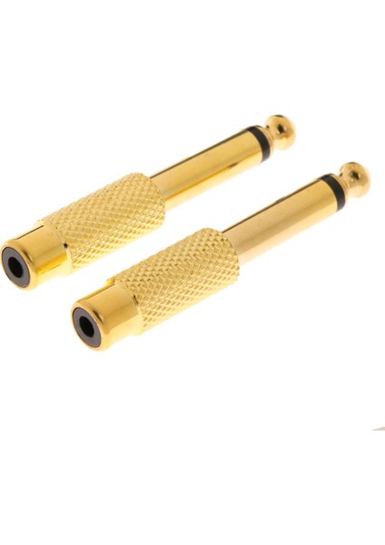 2x 6.35MM 1/4 "jack - Rca Fiş Ses Adaptörü Kablo Dönüştürücü Konnektörü (Yurt Dışından)