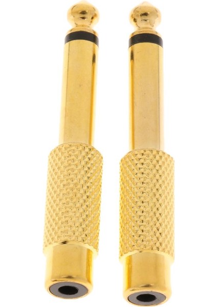 2x 6.35MM 1/4 "jack - Rca Fiş Ses Adaptörü Kablo Dönüştürücü Konnektörü (Yurt Dışından)