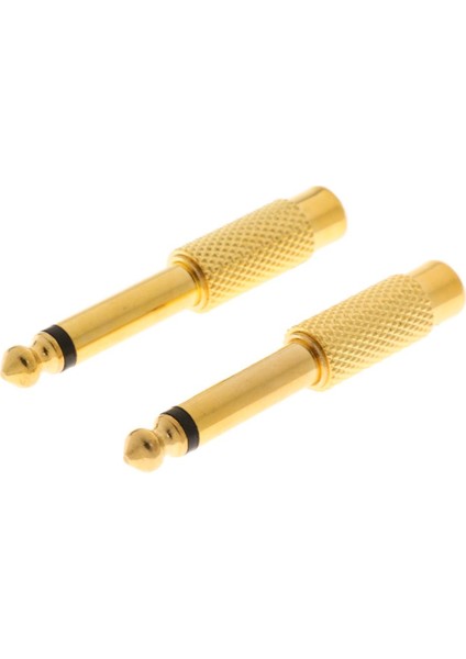2x 6.35MM 1/4 "jack - Rca Fiş Ses Adaptörü Kablo Dönüştürücü Konnektörü (Yurt Dışından)