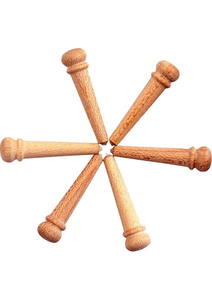 6 Adet Dayanıklı Akçaağaç Akustik Gitar Köprü Pins Dize Kazık Dıy Aksesuar Için (Yurt Dışından)