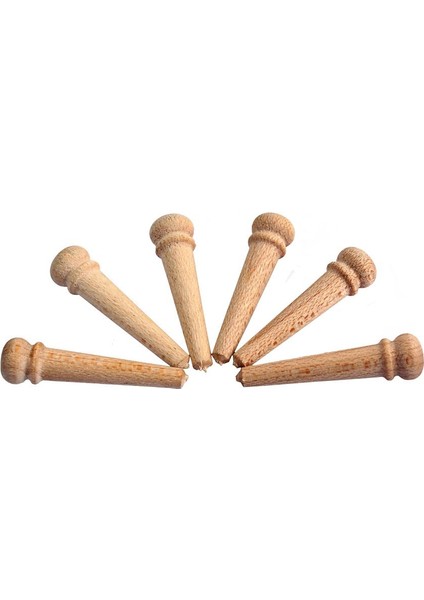 6 Adet Dayanıklı Akçaağaç Akustik Gitar Köprü Pins Dize Kazık Dıy Aksesuar Için (Yurt Dışından)