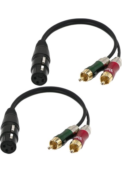2x Ses Kablosu - 12 Inç Ayırıcı Yama Kablosu - 1 Xlr Dişi Ila 2 Rca Erkek (Yurt Dışından)