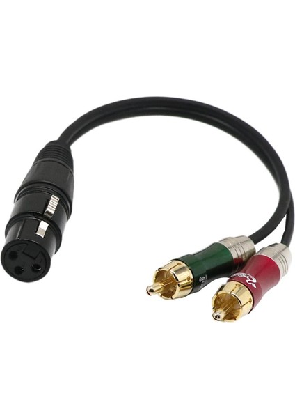 2x Ses Kablosu - 12 Inç Ayırıcı Yama Kablosu - 1 Xlr Dişi Ila 2 Rca Erkek (Yurt Dışından) fırsatları