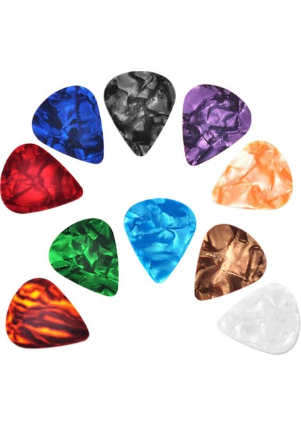 10 Adet / Takım Renkli Plastik Gitar Müzikal Sanatçı Hediyeler Için 0.46MM Picks (Yurt Dışından)
