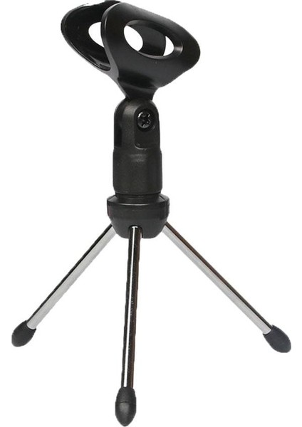 Katlanabilir Mini Masaüstü Mikrofon Tripod Standı, Mikrofon Klipleri ile Ayarlanabilir Yükseklik (Yurt Dışından)