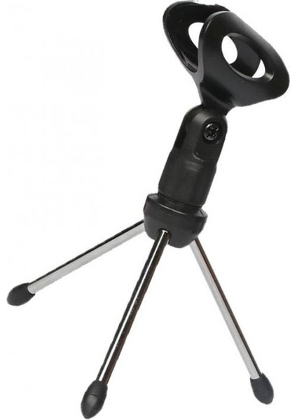 Katlanabilir Mini Masaüstü Mikrofon Tripod Standı, Mikrofon Klipleri ile Ayarlanabilir Yükseklik (Yurt Dışından)