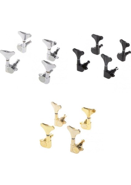 4 Adet Metal Gitar Tunelleri Tuning Pegs W / Gümüş Aksesuarlar Için 4 String Bass (Yurt Dışından) modelleri