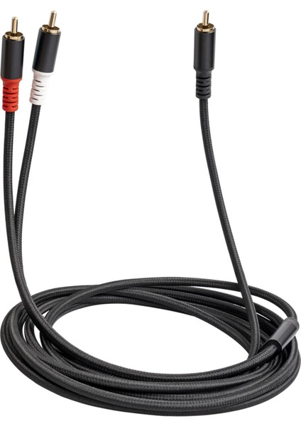 Rca Erkek - 2rca Erkek Ses Kablosu Y Adaptör Splitter Stereo Kordon Ev Ses Için 5m (Yurt Dışından)