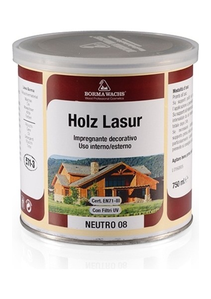 Holz Lasur (Wood Stain) - Solvent Bazlı Verniksiz Ön Korumalı Ahşap Boyası