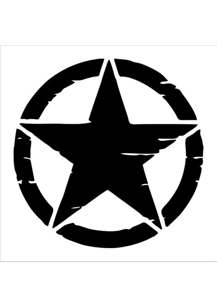 2MAKSTİCKER Army Star Askeri Yıldız Sticker