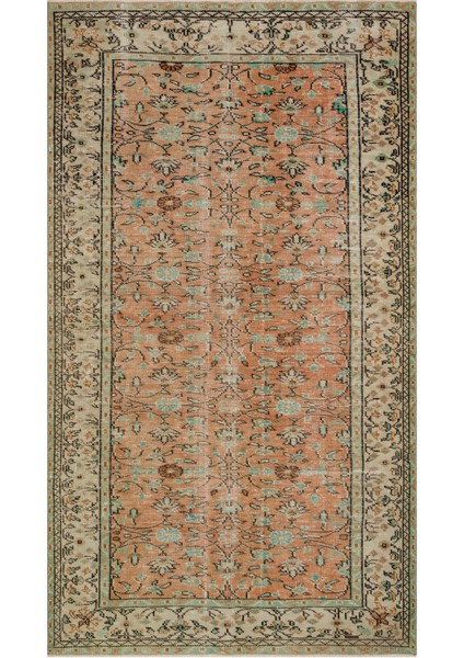 Etnik Desenli El Dokuma Halı Alev Turuncusu 147×258 cm – 9883