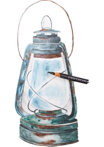 Canson Montval 18X25CM300GR 12 Cretacolor6'lı Aquarell Sulandırılabilir Fırçalı Rulo Kalemlik Seti