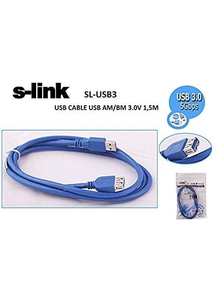 Sl-Usb3 Usb3.0 Yazıcı Kablosu