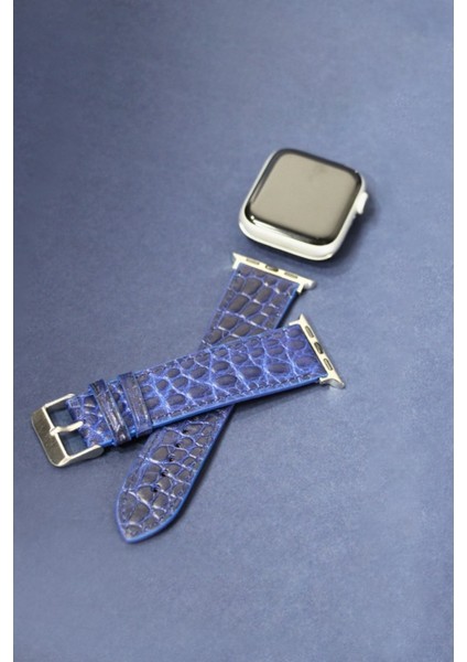 Apple Watch Kordon Lacivert Croccodile 38-40-41 mm Uyumlu fiyatları