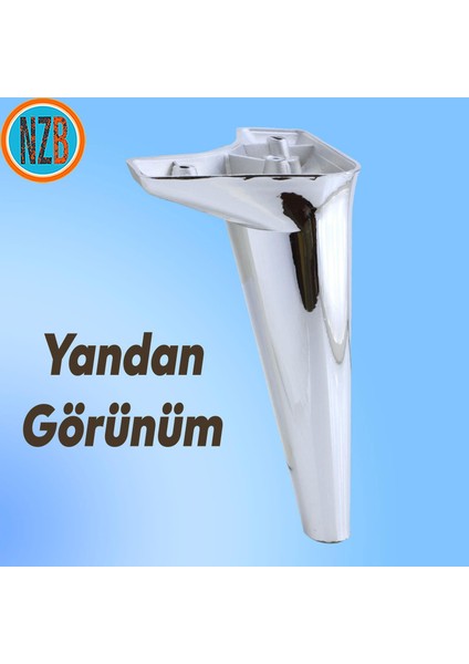 Mobilya Kanepe Çekyat Sehpa Tv Ünitesi Baza Koltuk Ayağı Krom Renk 18 cm Ayak indirimleri